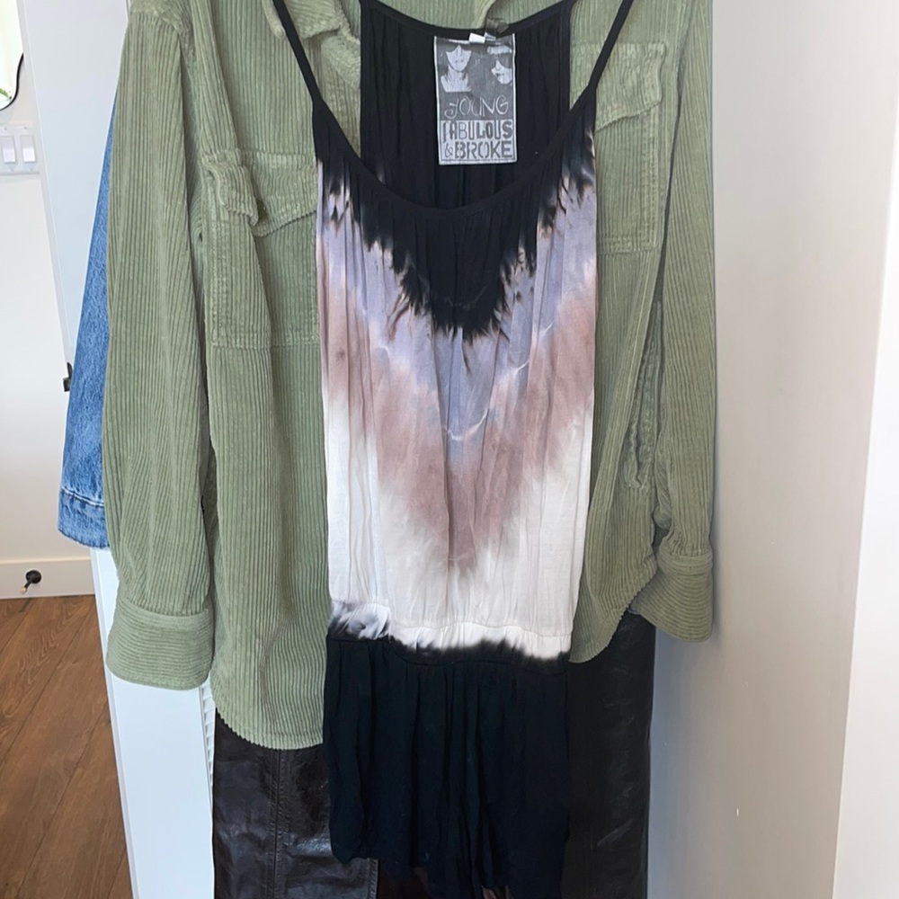 Tiedye Young fabulous & broke romper